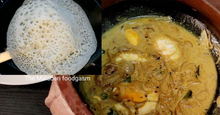 Instant Appam and egg curry