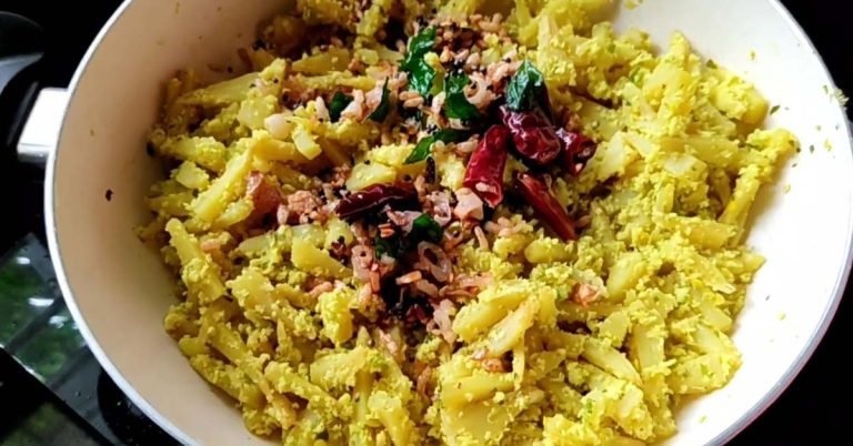 Bread Fruit Recipe (kadachakka thoran)