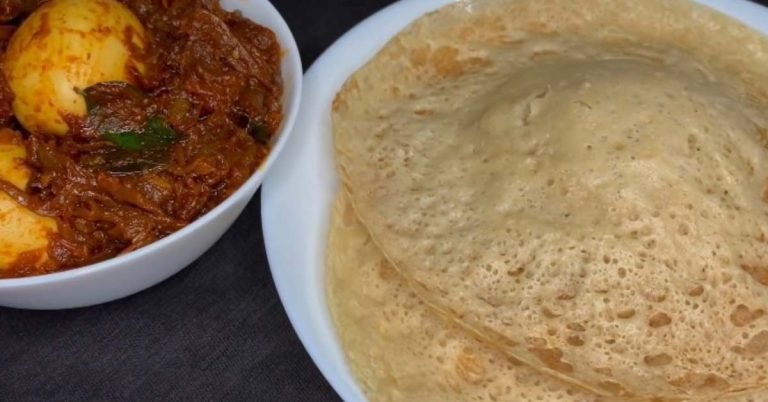 Wheat Paalappam, egg roast