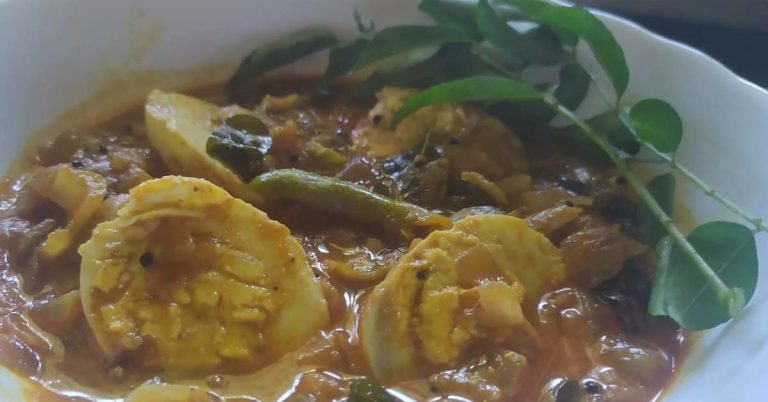 Duck egg curry