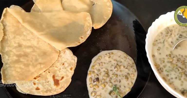 Chapathi and Moong dal curry