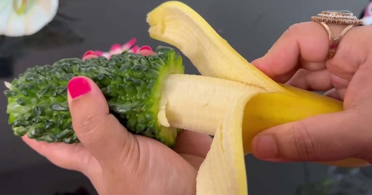 Bitter gourd , Banana recipe