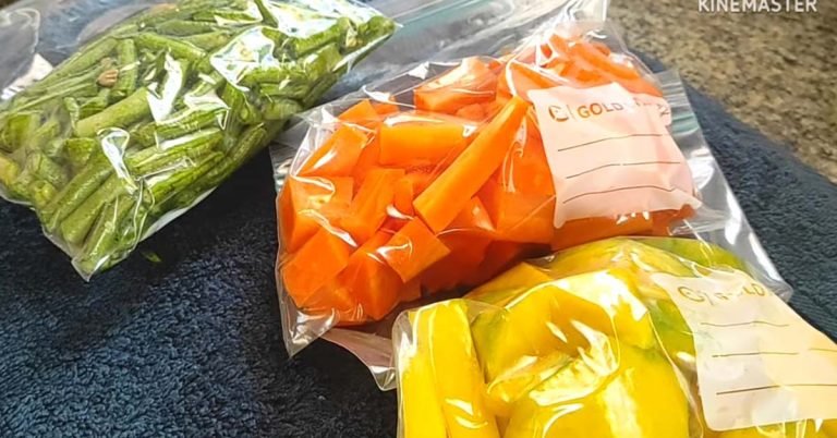 Frozen vegetables preparation