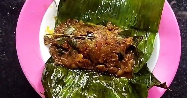 Mackarel Fish fry in banana leaf