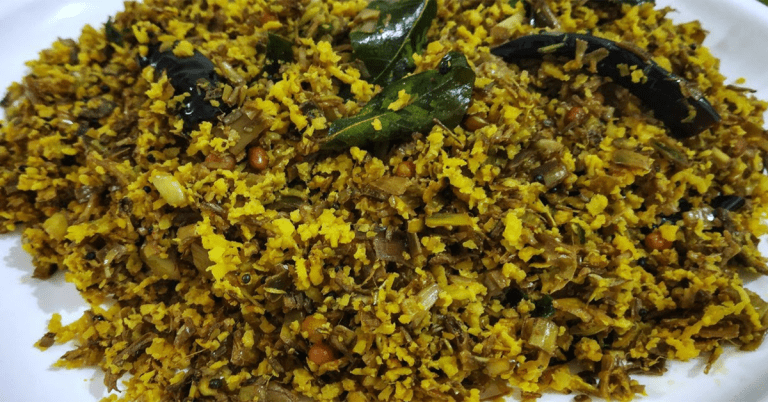 Horse gram, banana flower thoran