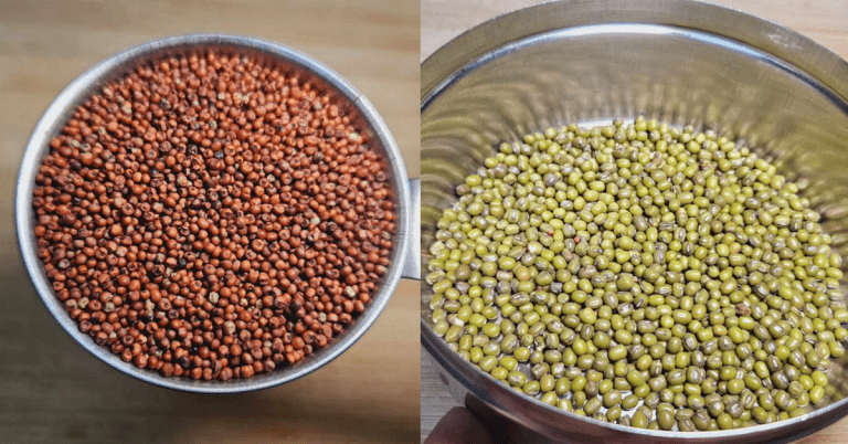 Green gram, ragi dosa
