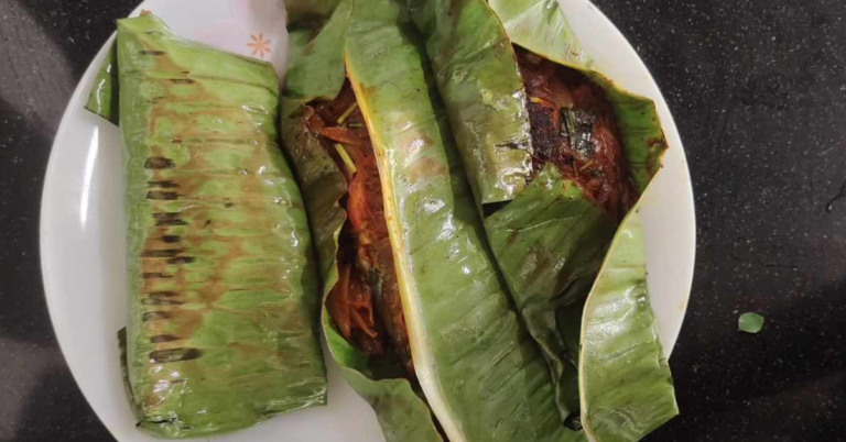 Mackerel Fish Fry in Banana leaf