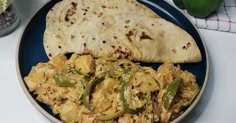 Capsicum curry for chapathi