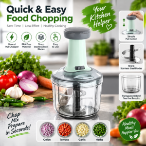 SwiftChop Pro 800ml - Multipurpose Manual Vegetable & Salad Chopper