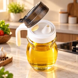 1000ml Glass Oil Dispenser Bottle | Kitchen Oil Container with Easy Pour Spout